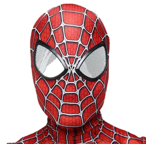 Classic Spider-Man Cosplay Printed One-Piece Tight-Fitting Costume with Full Head Mask