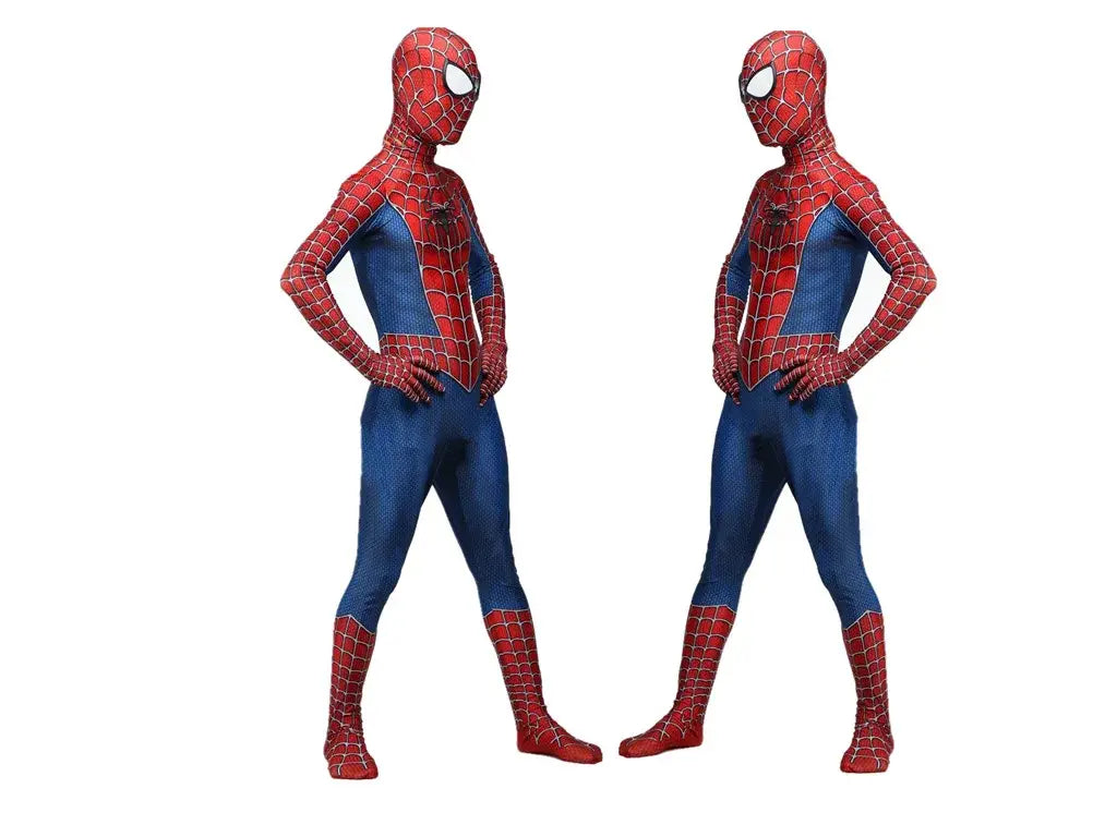 Classic Spider-Man Cosplay Printed One-Piece Tight-Fitting Costume with Full Head Mask