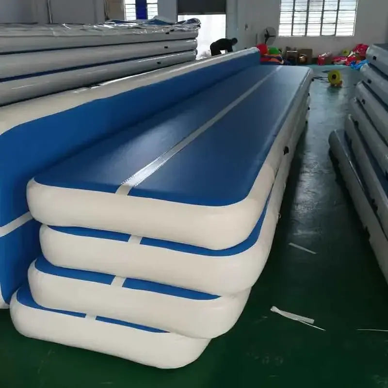 Inflatable AirTrack Gym Mat – PVC DWF Tumbling Mat for Gymnastics Cheer Taekwondo & Home Use (3m–10m Lengths)