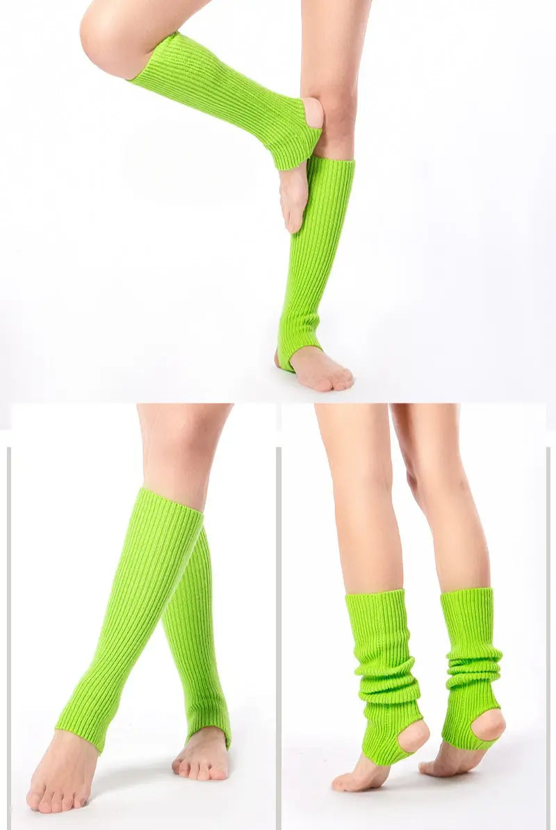 40cm Soft Knitted Leg Warmers – Yoga Socks Dance Leggings and Sports Protection