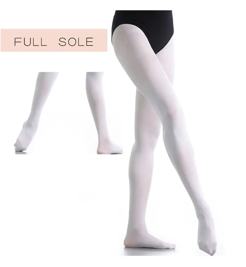 Convertible Ballet Tights for Girls & Women – Soft Seamless Dance Pantyhose with Hole