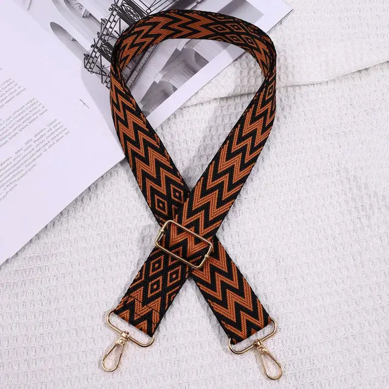 Adjustable Replacement Shoulder Bag Strap – Fashionable & Versatile Cloth Strap for Handbags Totes and Luggage - Brown