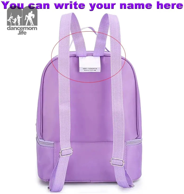 Ballet Dance Backpack for Little Girls Ballerina Purple Bag for Dance Toddler Dance Bag Gymnastics Latin Dance Yoga Tap Dance Jazz Storage Bag