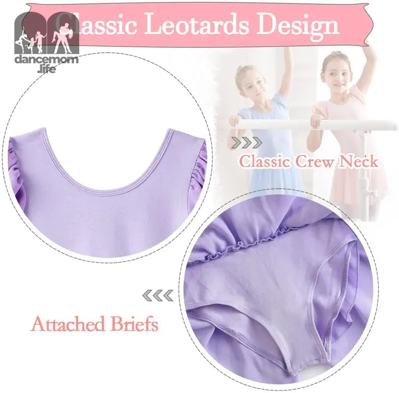 Ballet Leotards for Girls Criss-Cross Back Ballerina Outfits for Dance Gymnastics