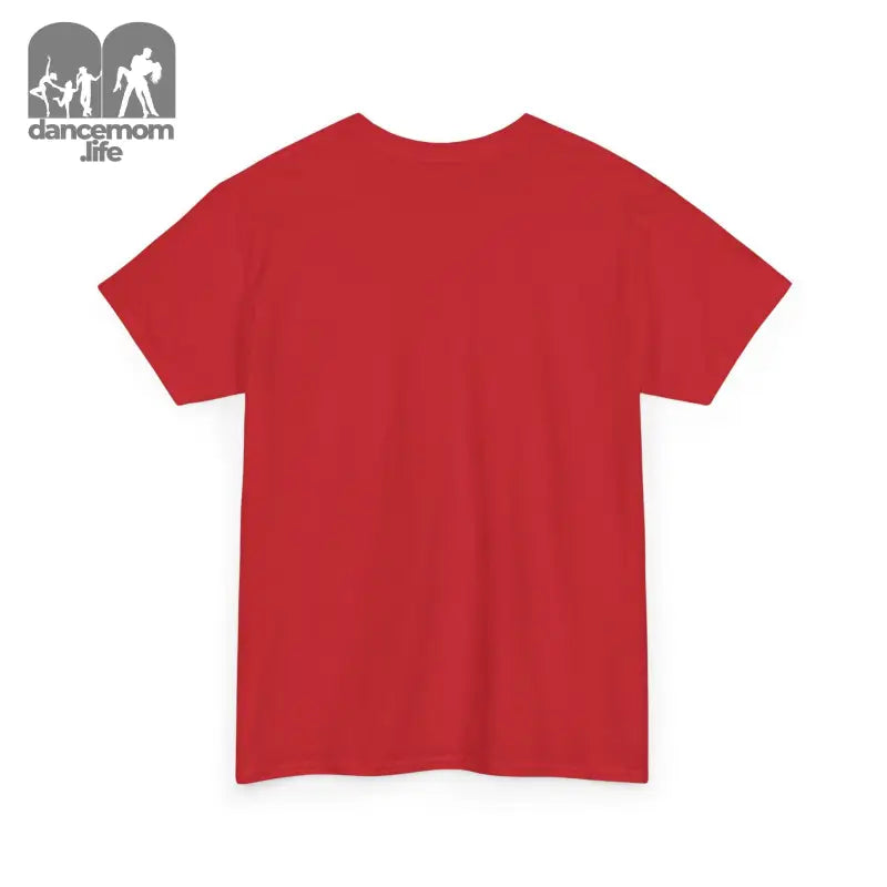 Plain red t-shirt with short sleeves.