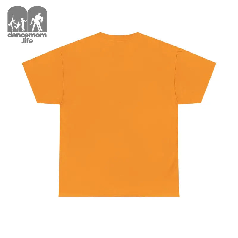 Plain orange t-shirt with short sleeves.