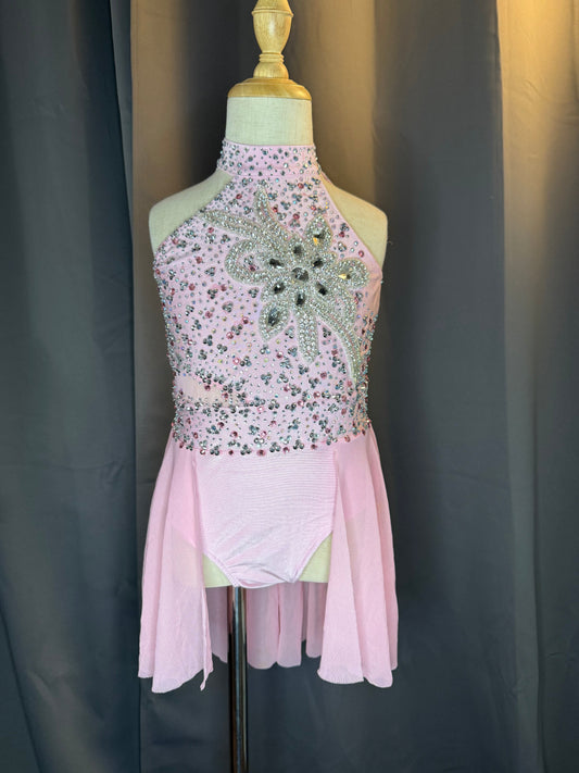 Blush Reverie – Pink Chiffon Lyrical Dance Costume (Size 6)