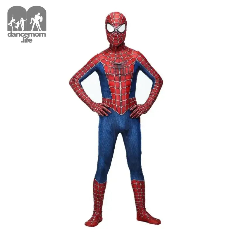 Classic Spider-Man costume with red and blue webbed design.