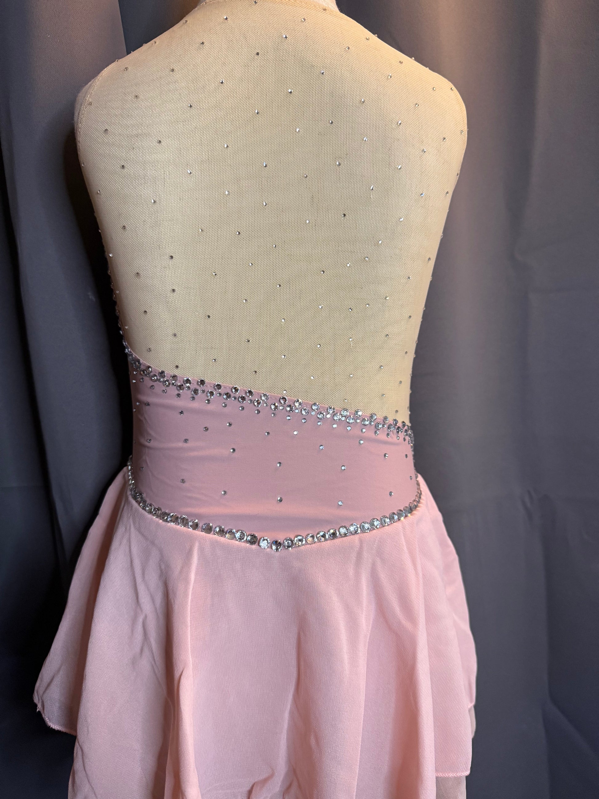 Crystal Ballerina – Pink Crystal-Embellished Dance Costume (Size 6)