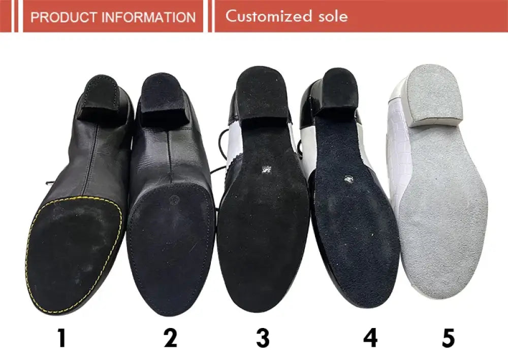 Wedopus Customized Standard Men’s Latin Dance Shoes Ballroom Dance Children’s Boys Shoes to Dancing - Customized Sole