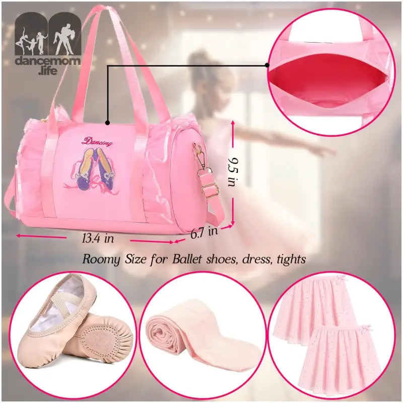 Cute Ballet Dance Backpack Tutu Dress Dance Bag with Key Chain Girls