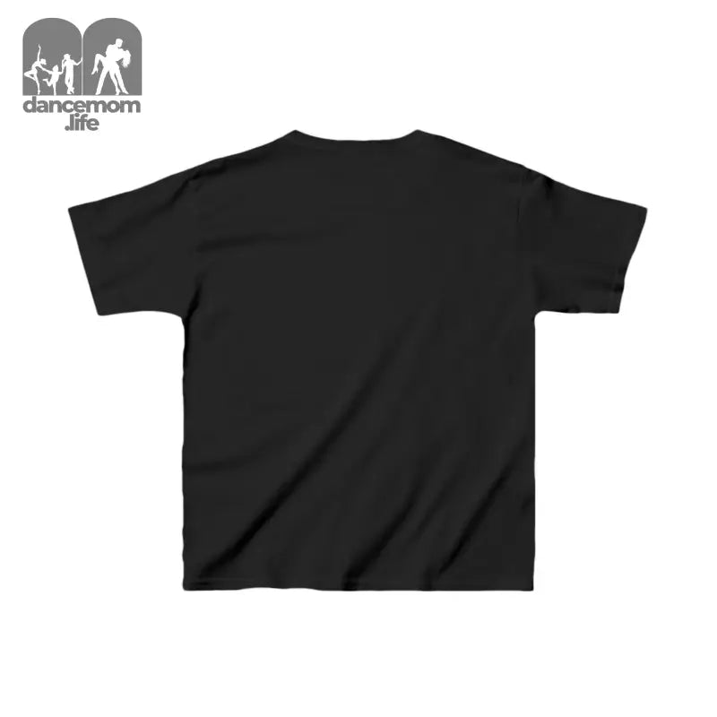 Black t-shirt with short sleeves.