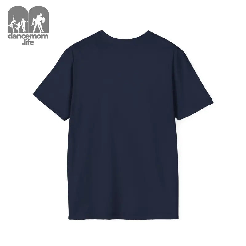 Navy blue short-sleeved t-shirt.