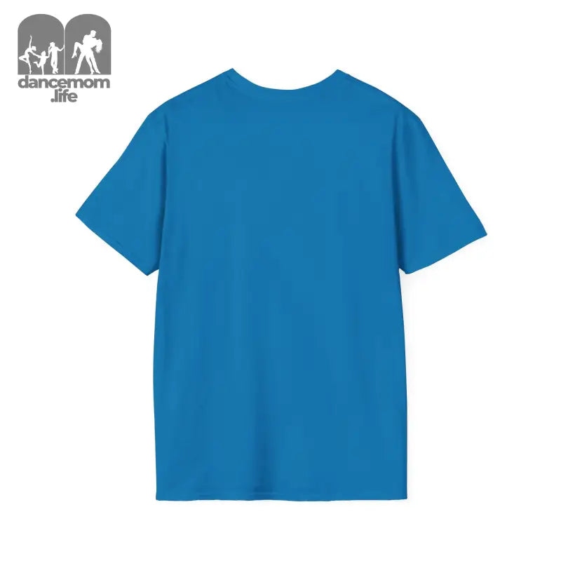 Plain bright blue t-shirt with short sleeves.