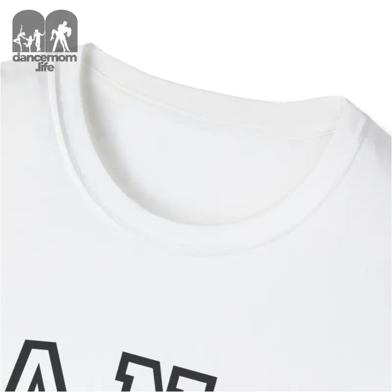 White t-shirt with a black graphic design visible at the bottom edge.