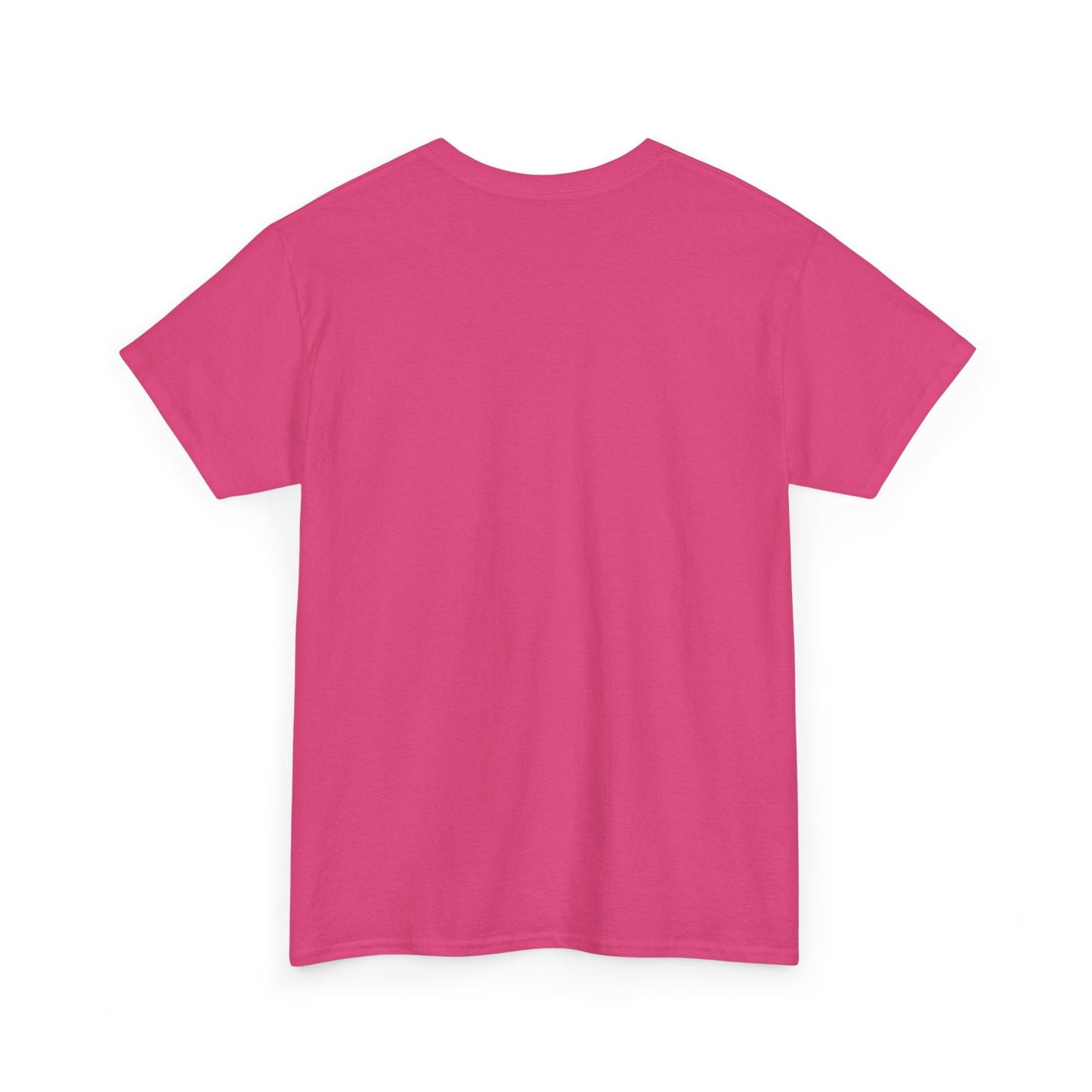 A solid pink short-sleeved t-shirt with a classic crew neck design.