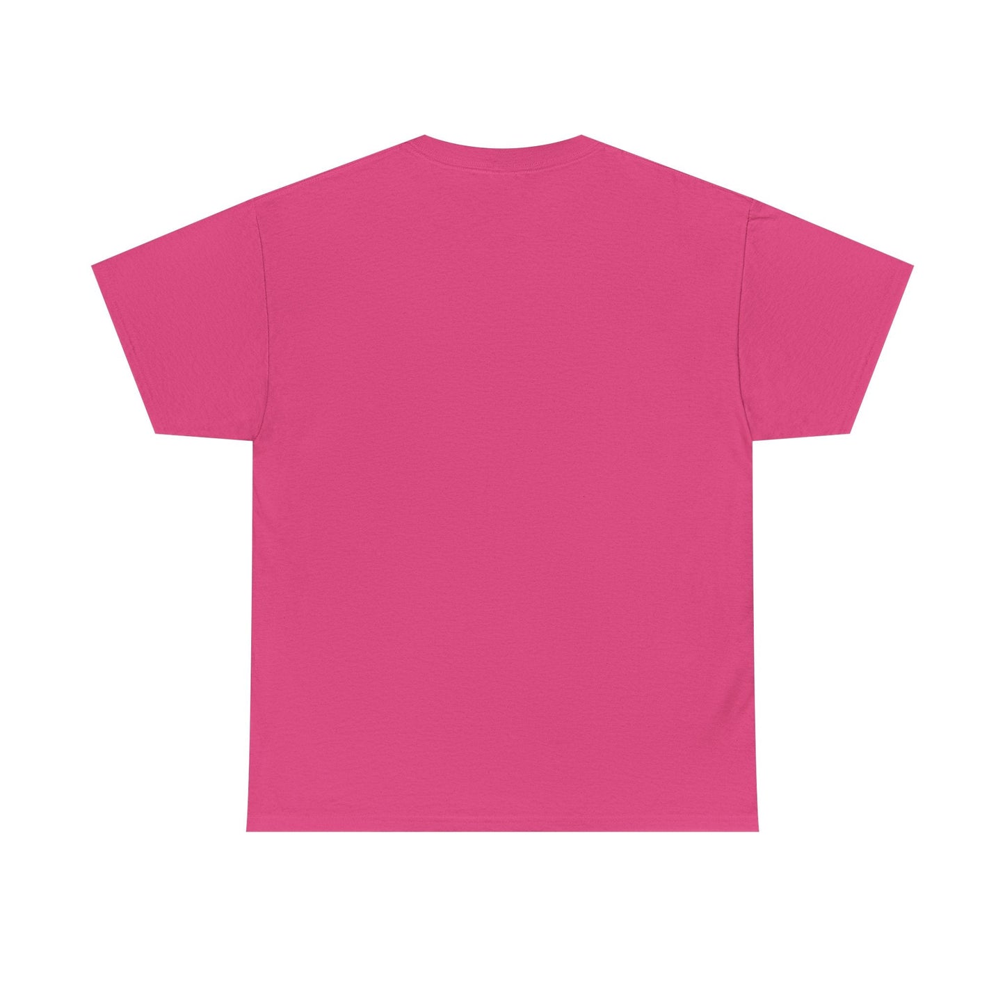A solid pink short-sleeved t-shirt with a simple crew neck design.