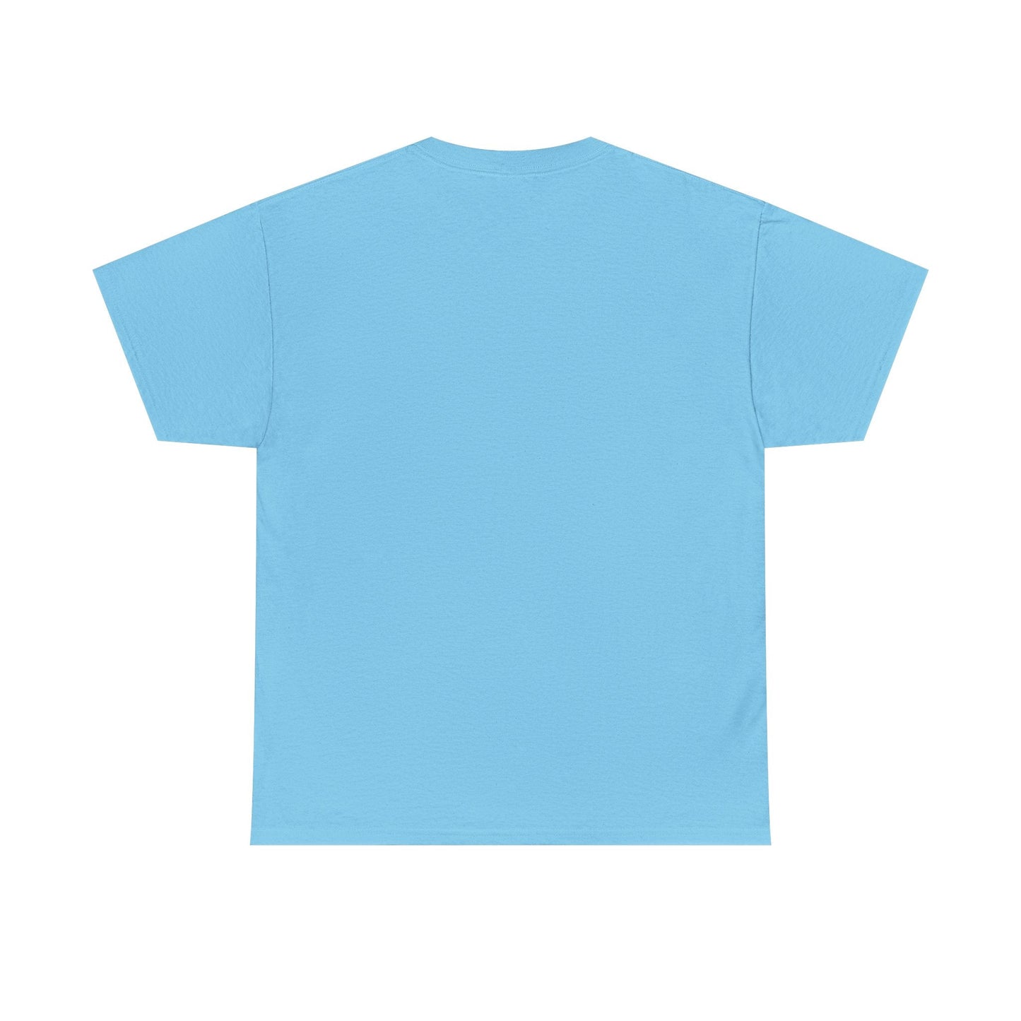 Light blue short-sleeved t-shirt with a simple, solid color and classic crew neck design.