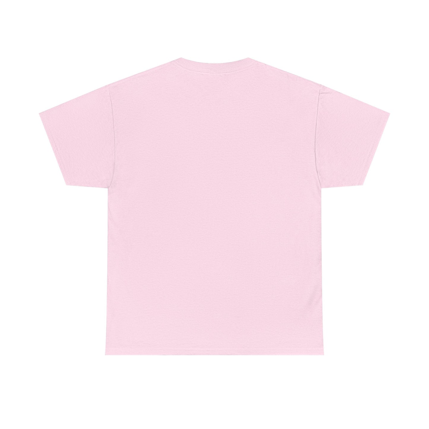 A soft pink, plain short-sleeved t-shirt with a simple crew neck design.