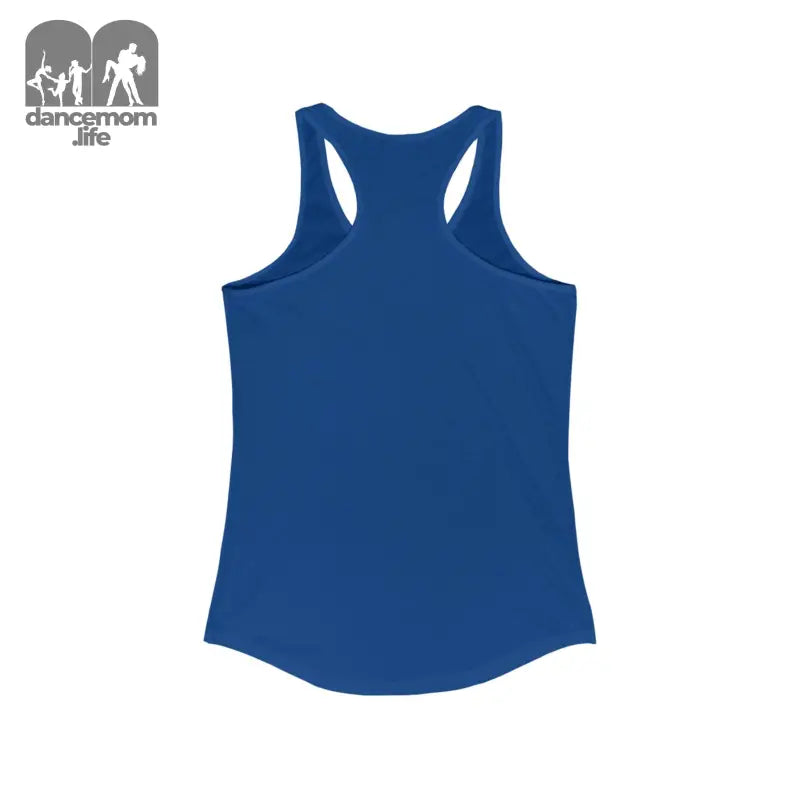 Blue racerback athletic tank top.