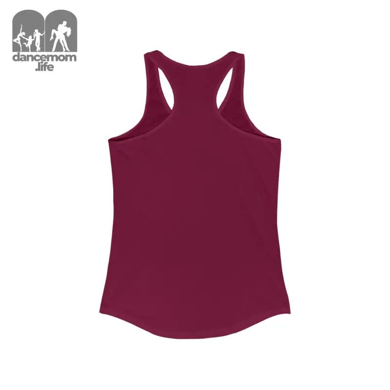 Burgundy racerback athletic tank top.