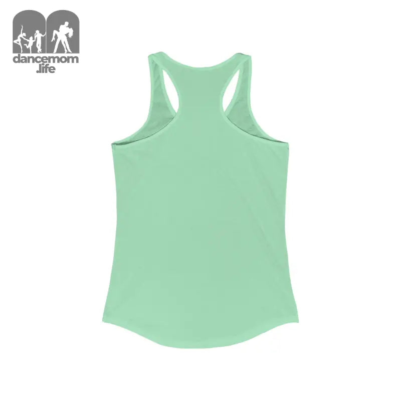 Mint green racerback tank top.