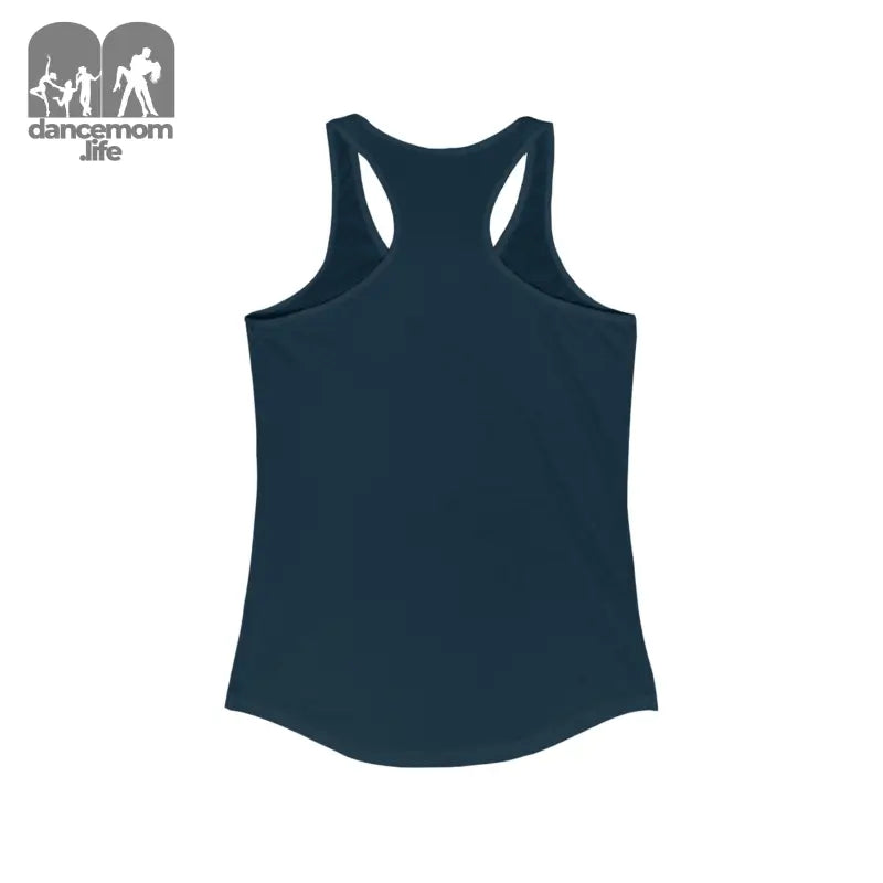 Navy blue racerback tank top.