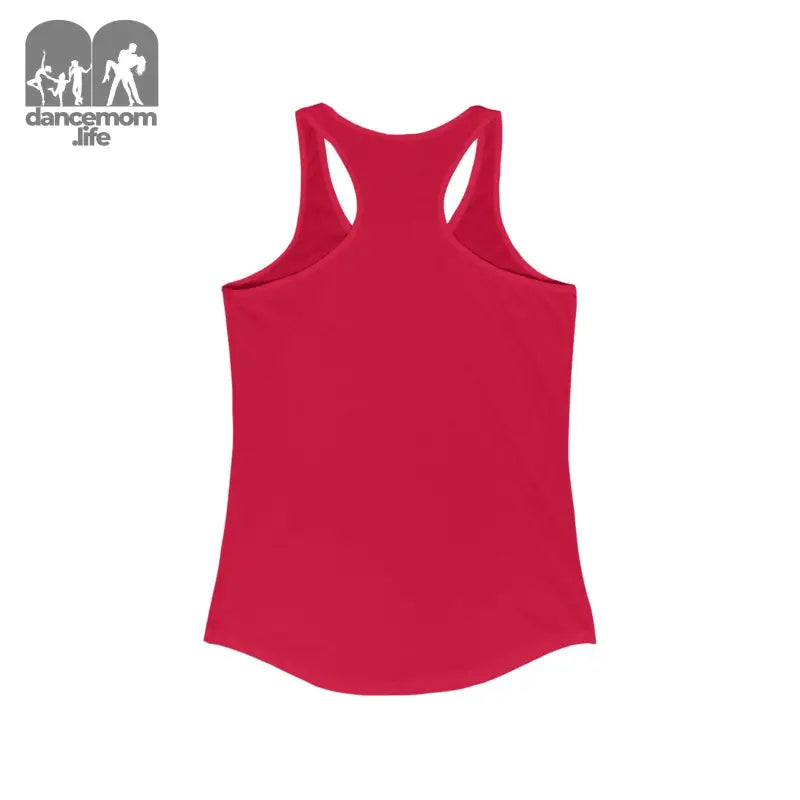 Red racerback athletic tank top.