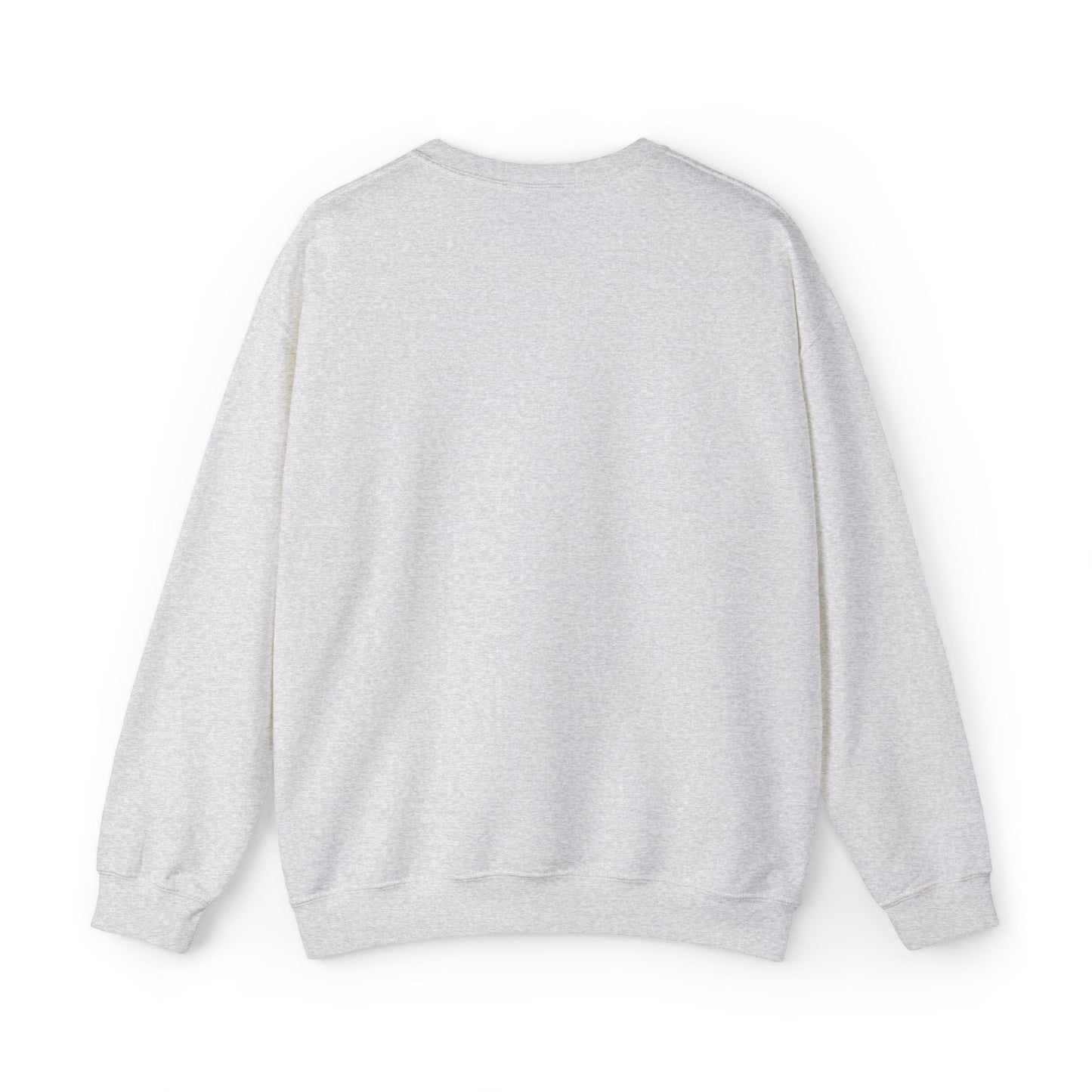 A soft, heather gray crewneck sweatshirt with a relaxed fit and ribbed cuffs.