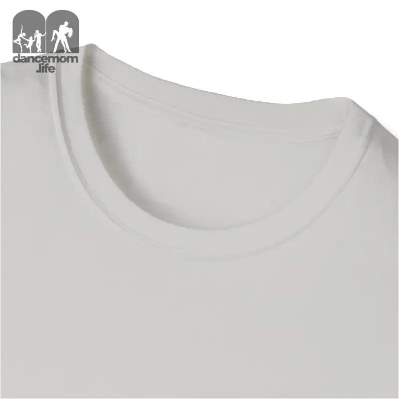 White crew neck t-shirt collar.