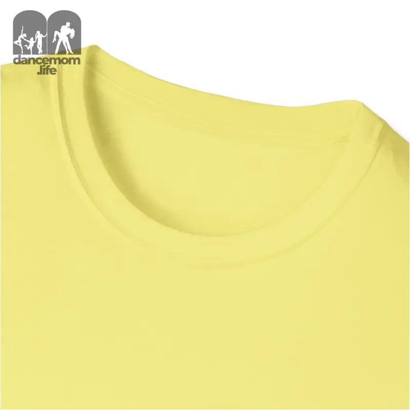 Yellow crew neck t-shirt collar.