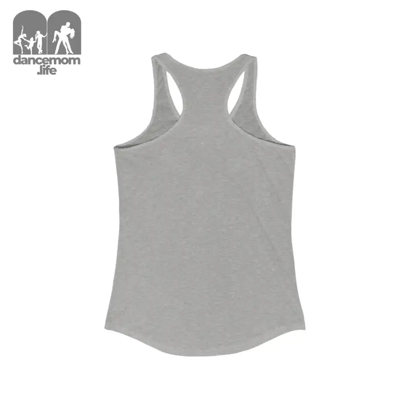 Gray racerback tank top.