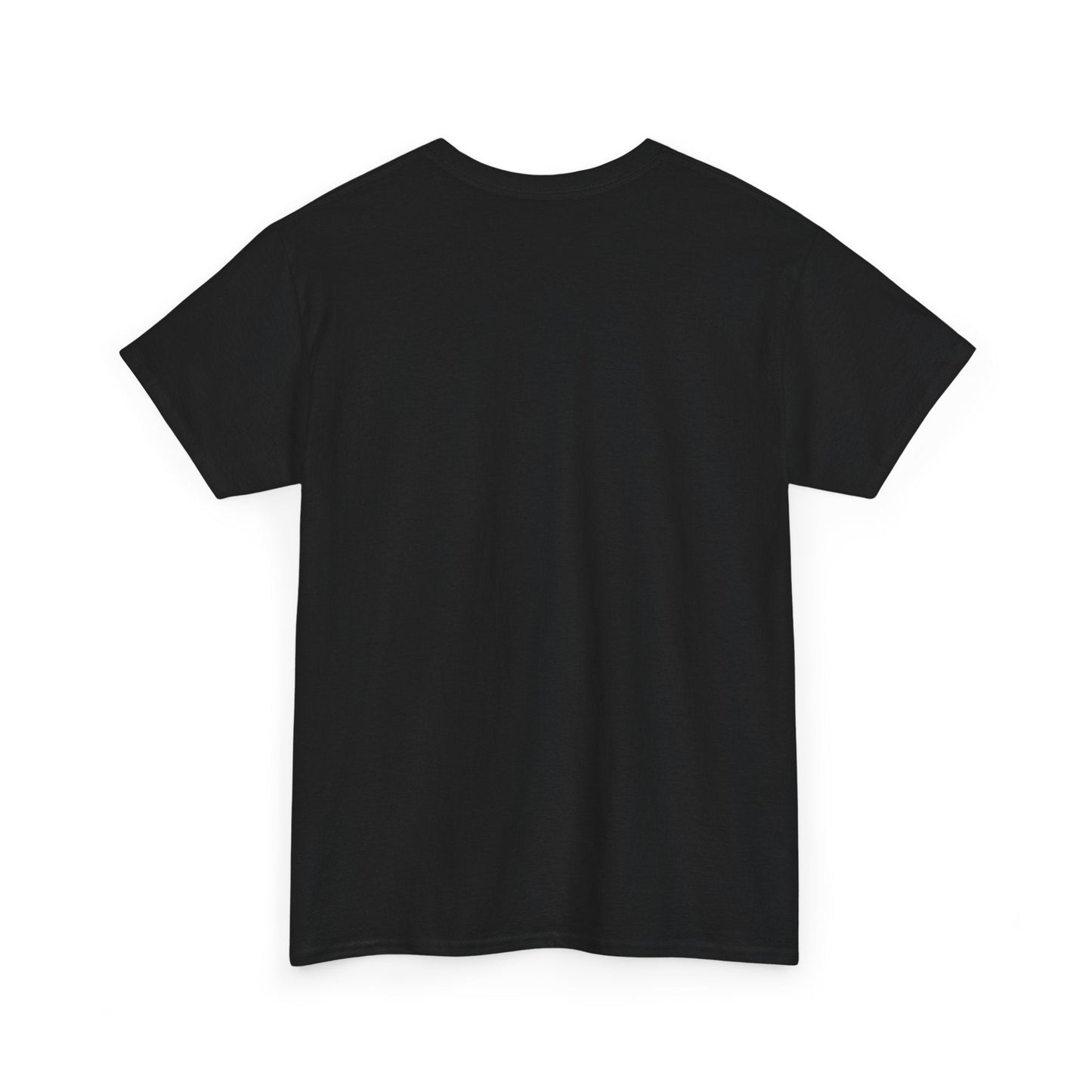 Black short-sleeved t-shirt with a simple crew neck design.