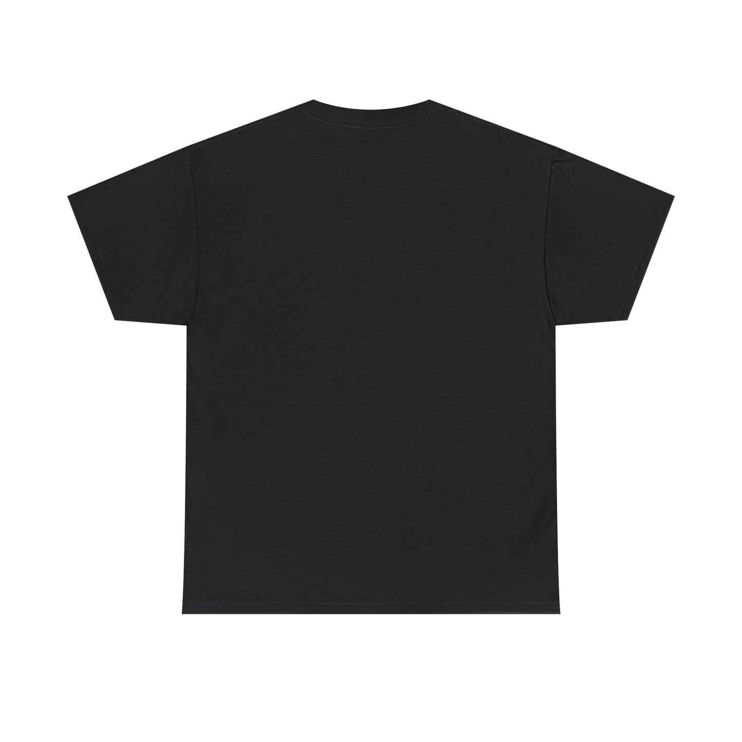 Black short-sleeved t-shirt with a plain back design.