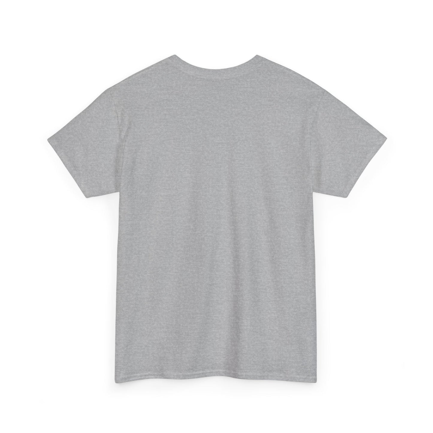 A heather gray short-sleeved t-shirt with a classic crew neck.