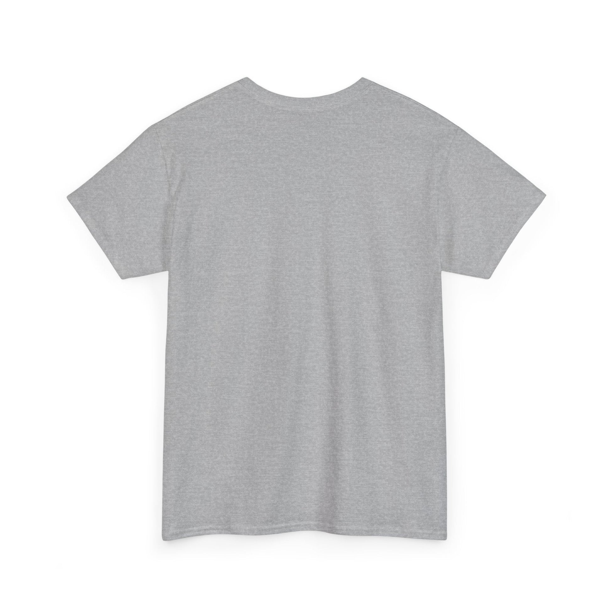 A heather gray short-sleeved t-shirt with a classic crew neck.