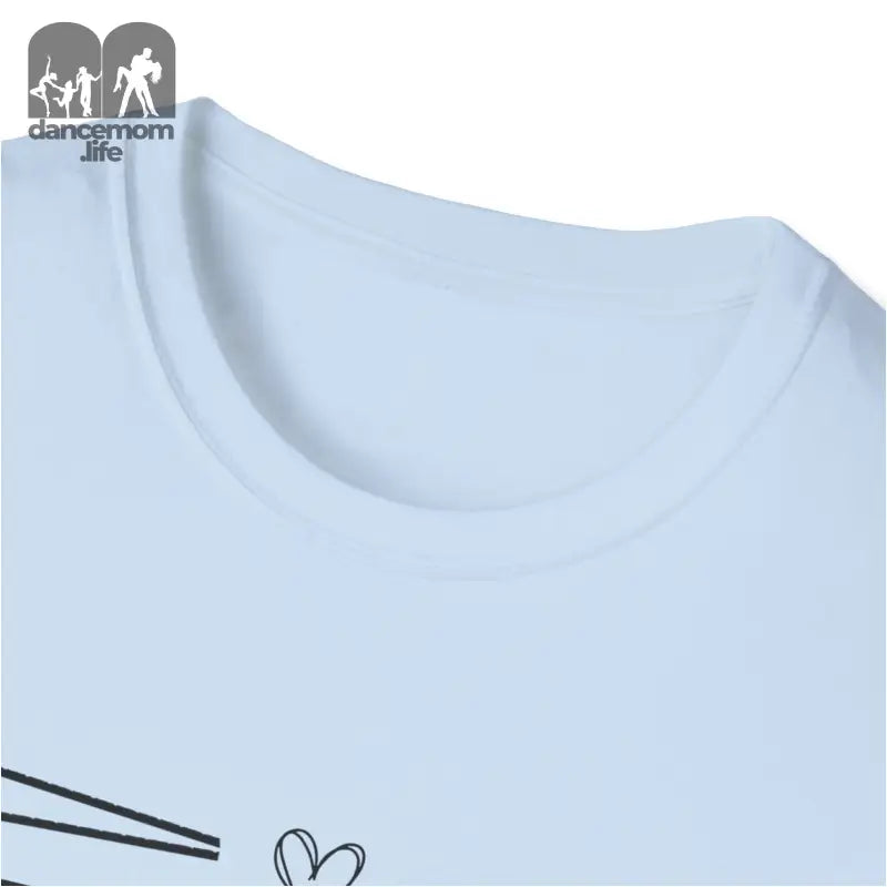 White t-shirt with a partial graphic design visible on the front.