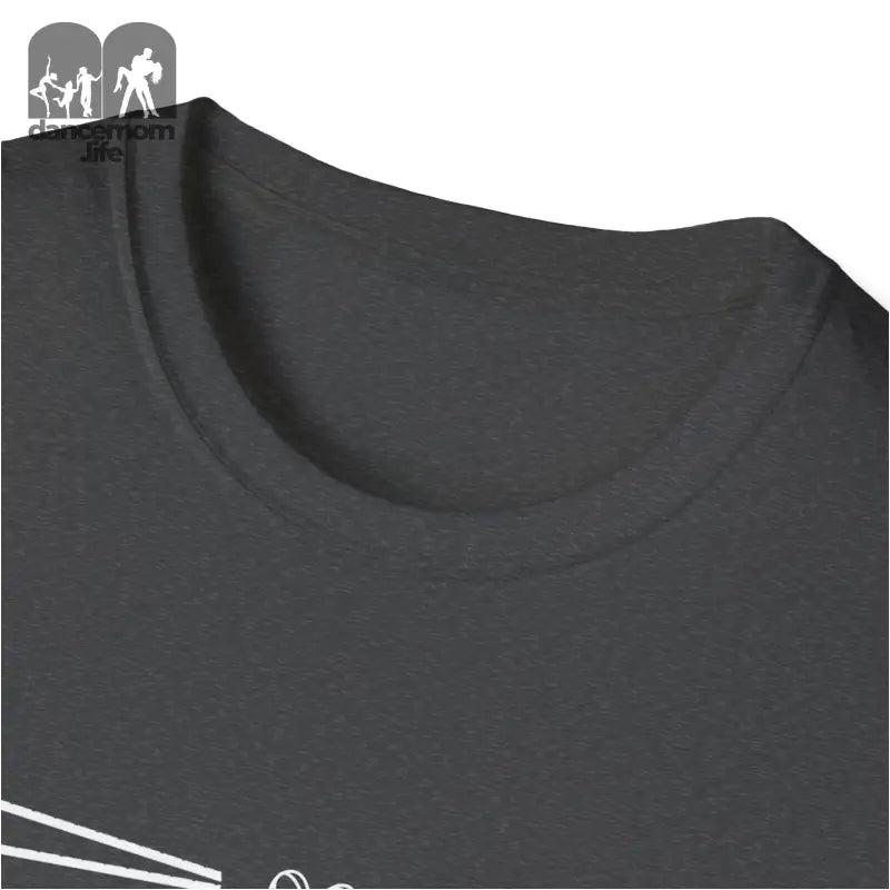 Dark gray t-shirt with a round neckline.