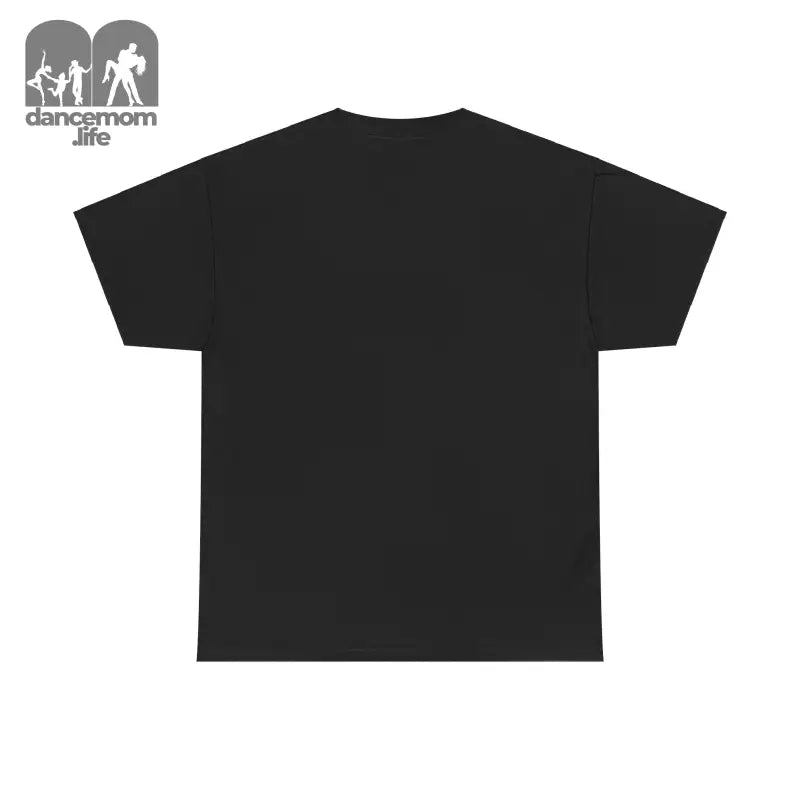 Plain black t-shirt with short sleeves.