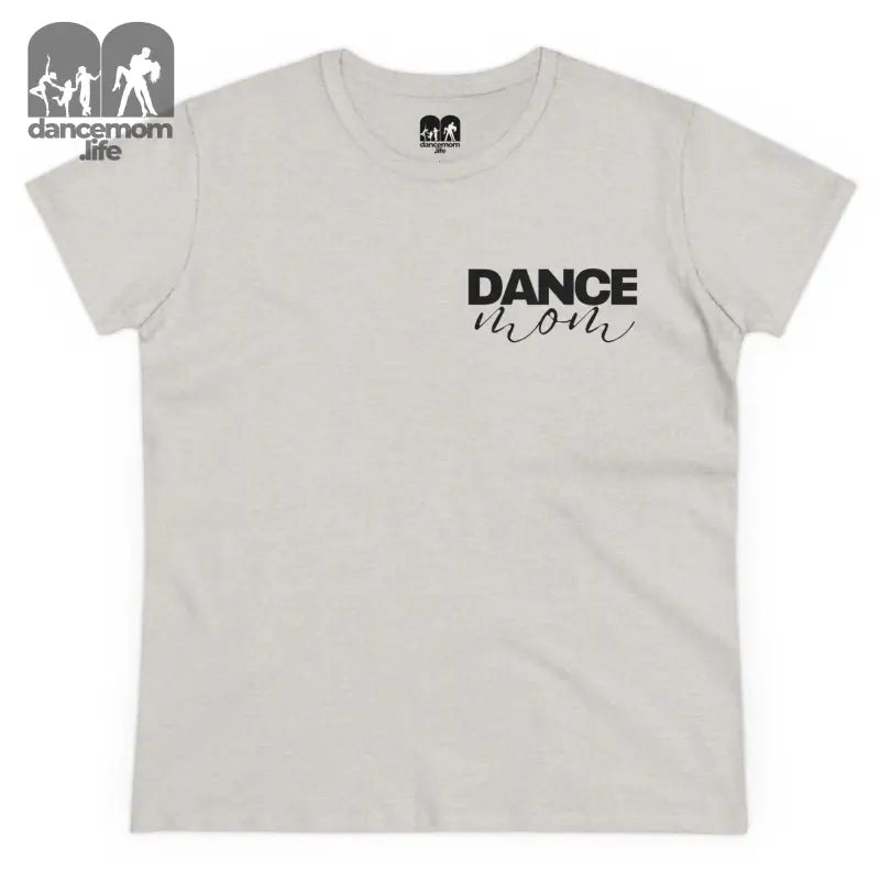 White t-shirt with ’DANCE’ text printed on the front.