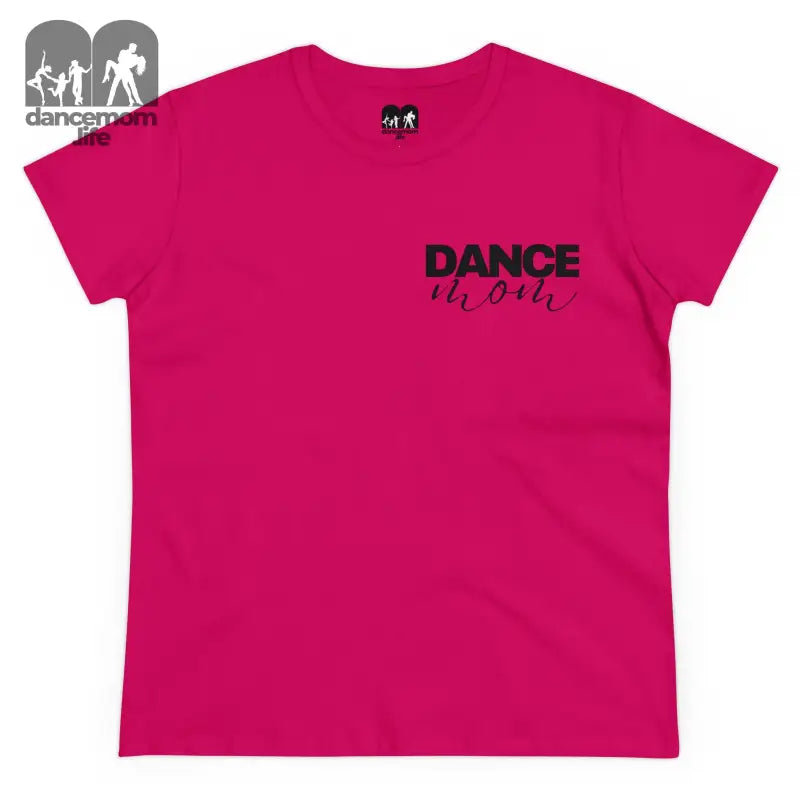 Hot pink t-shirt with ’DANCE’ text printed on the front.