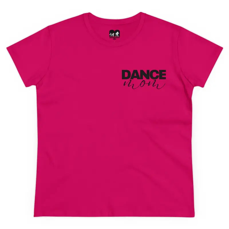 Hot pink t-shirt with ’DANCE’ text printed on the front.