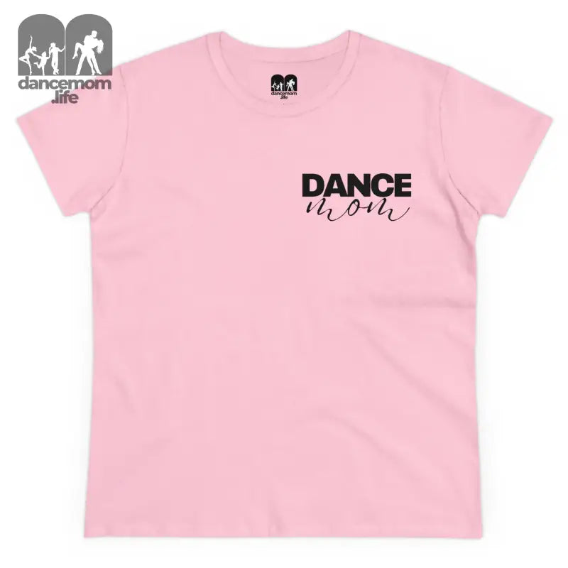 Pink t-shirt with ’DANCE’ text printed on the front.