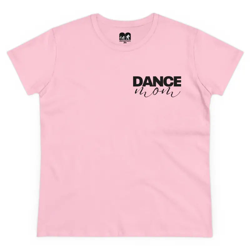 Pink t-shirt with ’DANCE’ text printed on the front.