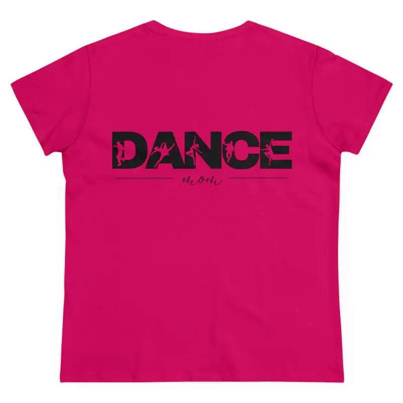 Hot pink t-shirt with ’DANCE’ printed in black text on the back.