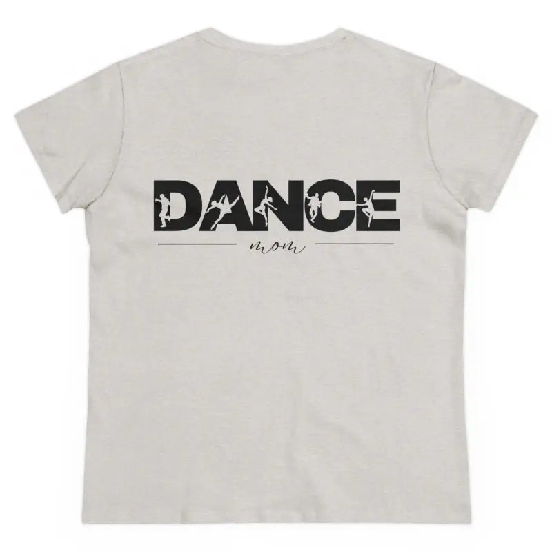 Light gray t-shirt with ’DANCE’ printed in black text on the back.
