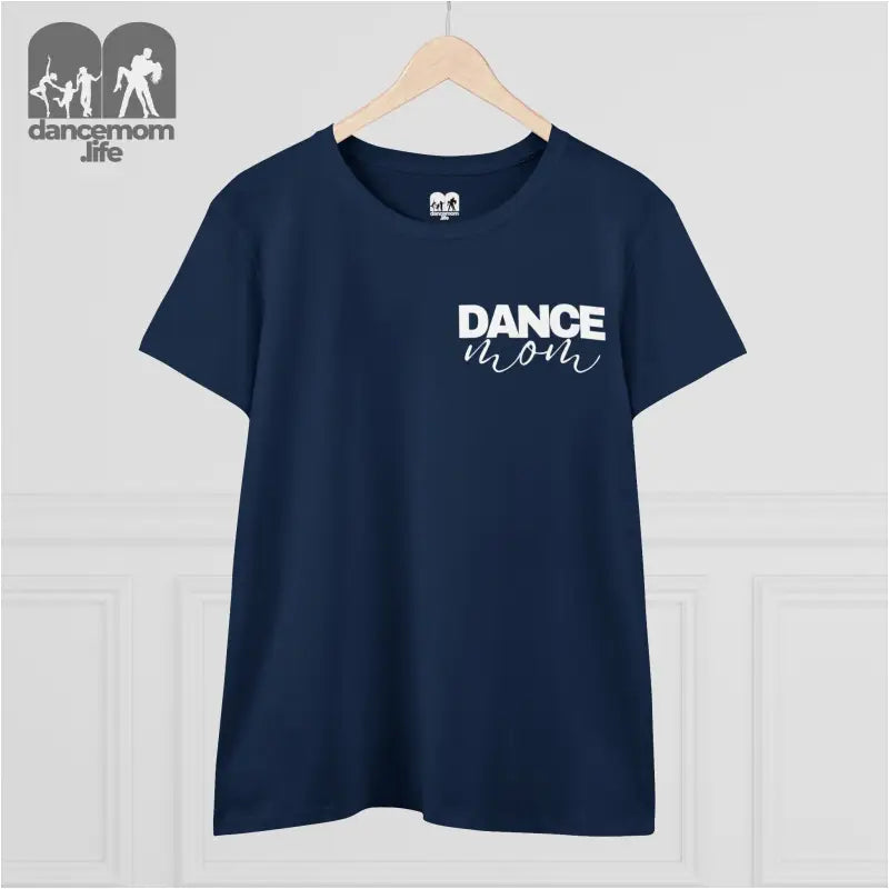 Navy blue t-shirt with ’DANCE’ printed in white text on the chest.