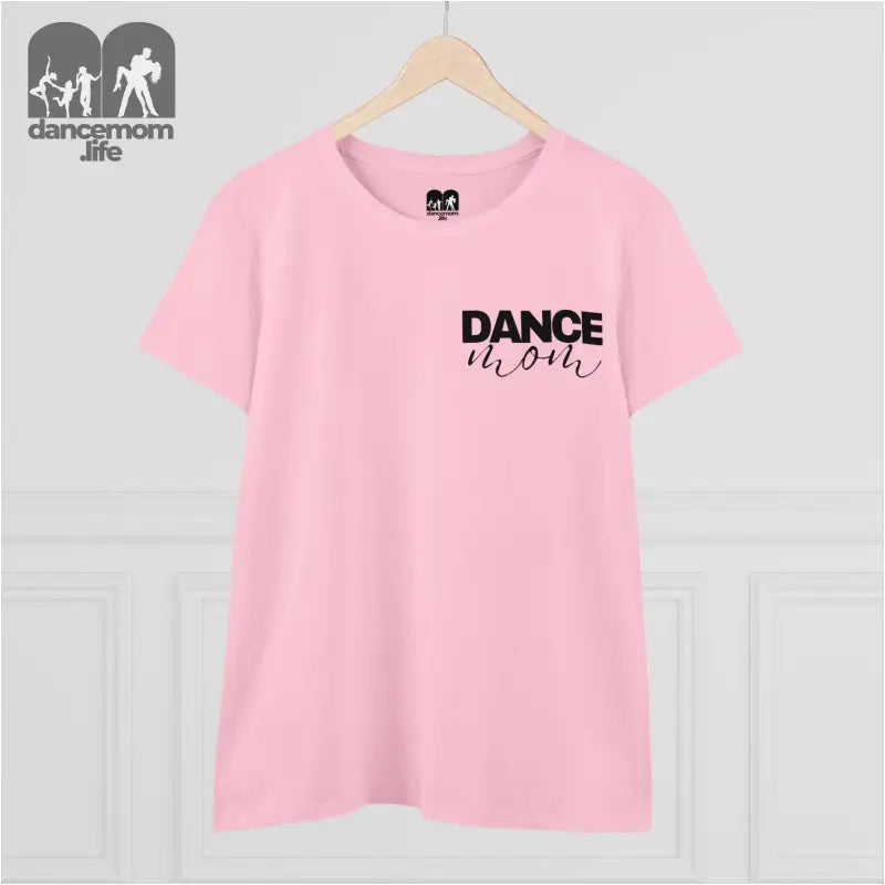 Pink t-shirt with ’DANCE’ text printed on the front.