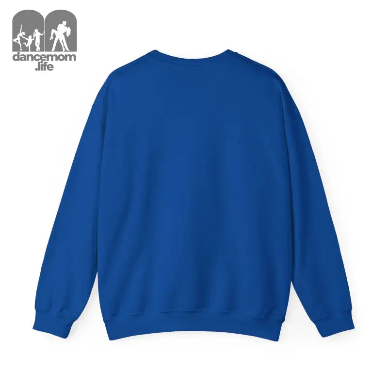 Royal blue crewneck sweatshirt with long sleeves.