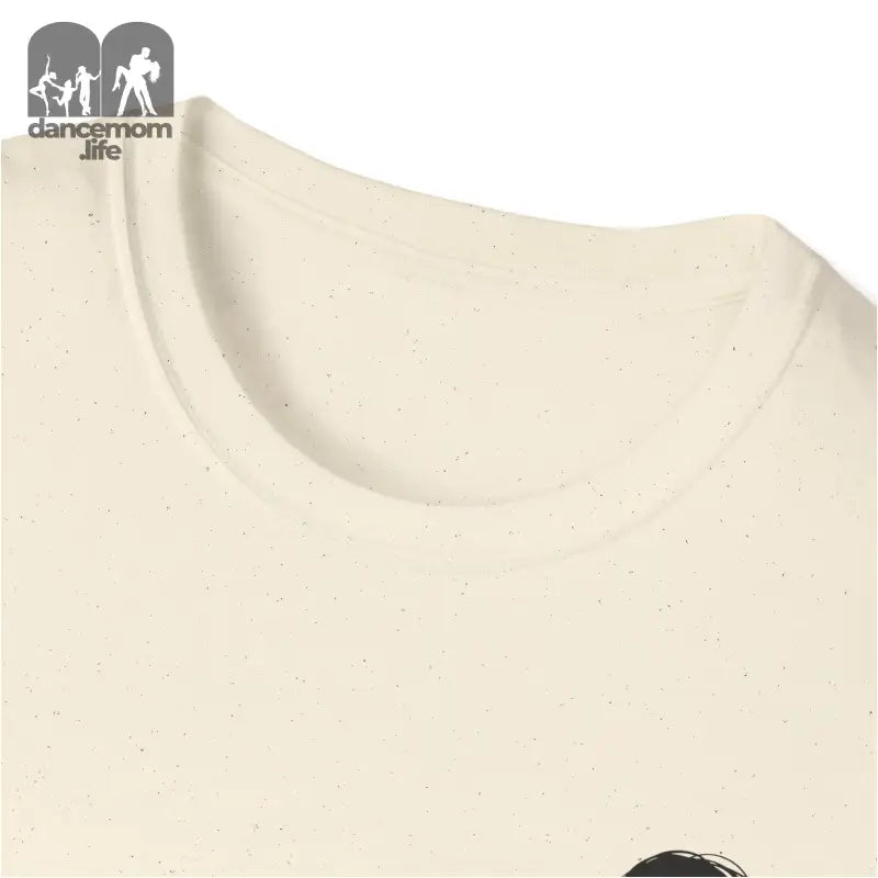 Cream-colored t-shirt with a round neckline.